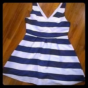 Charlotte Russe Navy and White Striped Dress